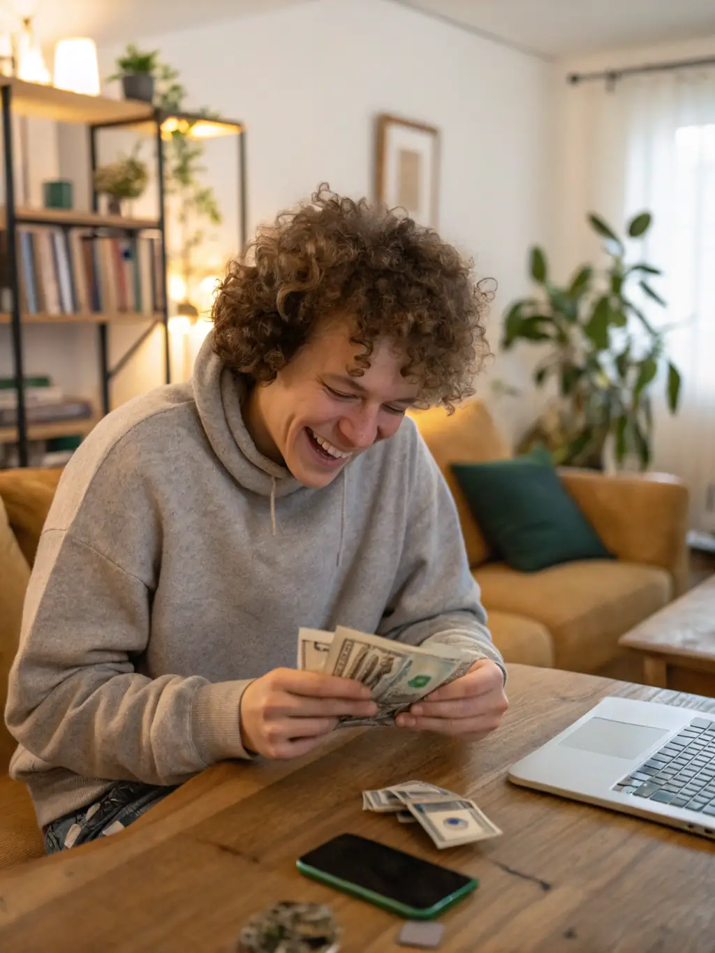 A person looking relieved while shredding old bills, representing the fresh start after debt relief.