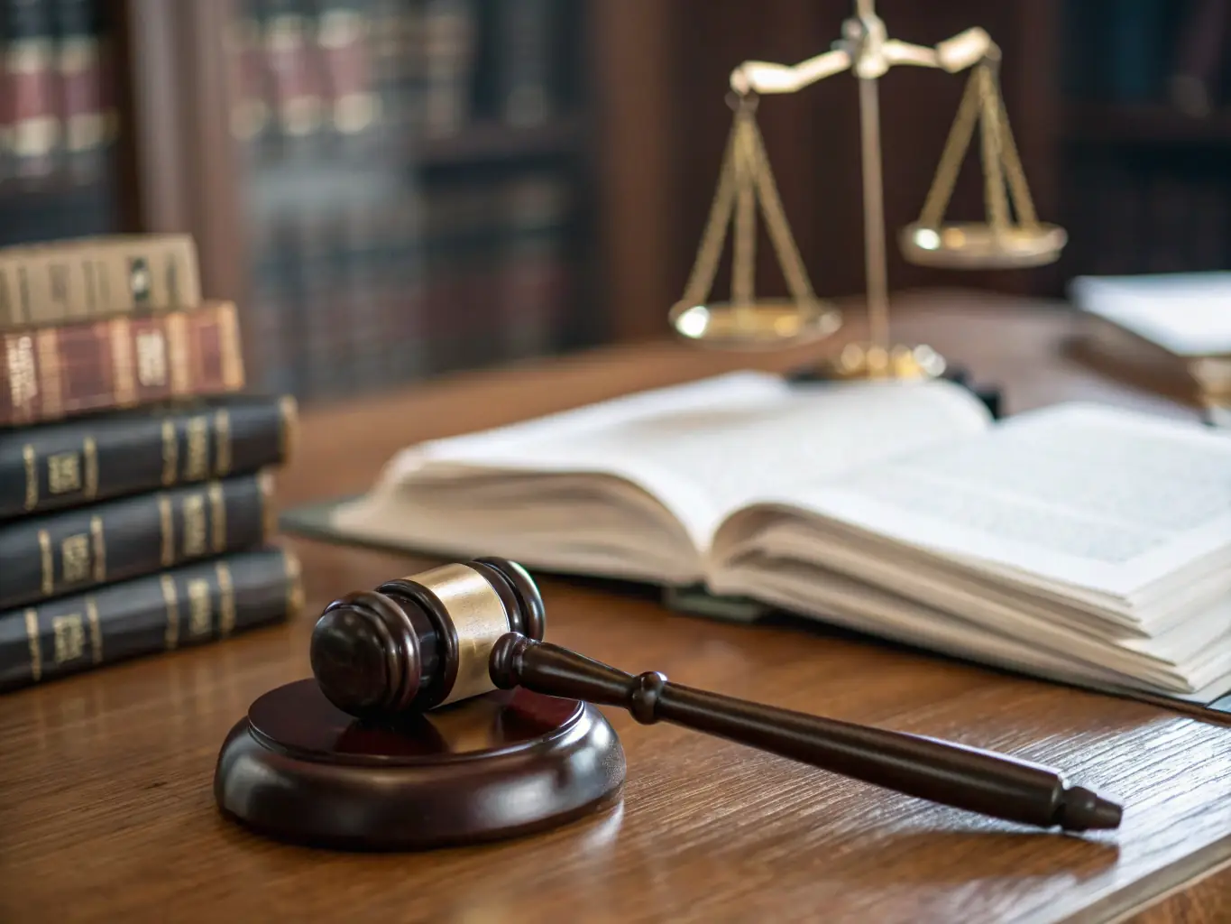 A judge's gavel resting on a stack of legal documents, symbolizing the authority and process of insolvency proceedings.